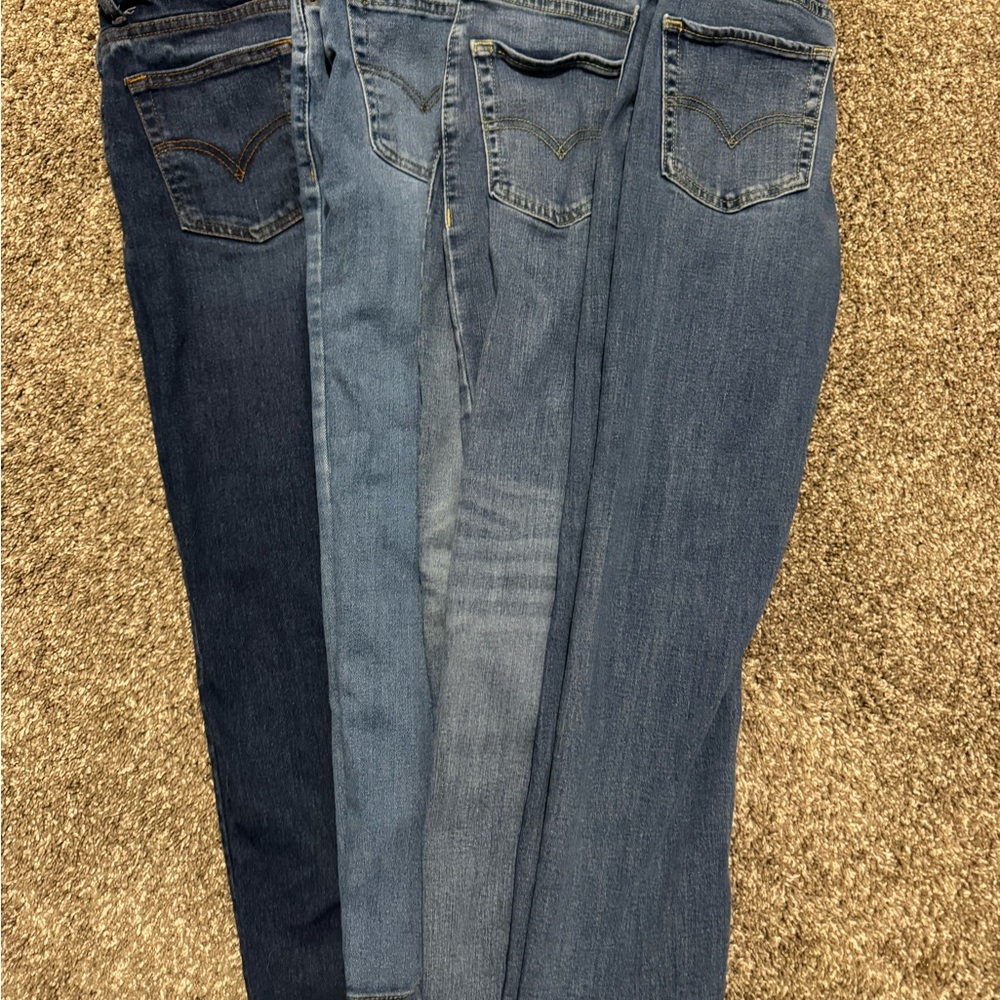 Levi's Boys Size 10 Jeans - Dark Blue, Medium Blue, Light Blue